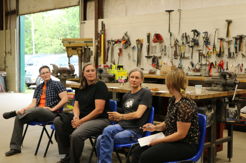 Three panelist sit to provide advice to LIFT participants