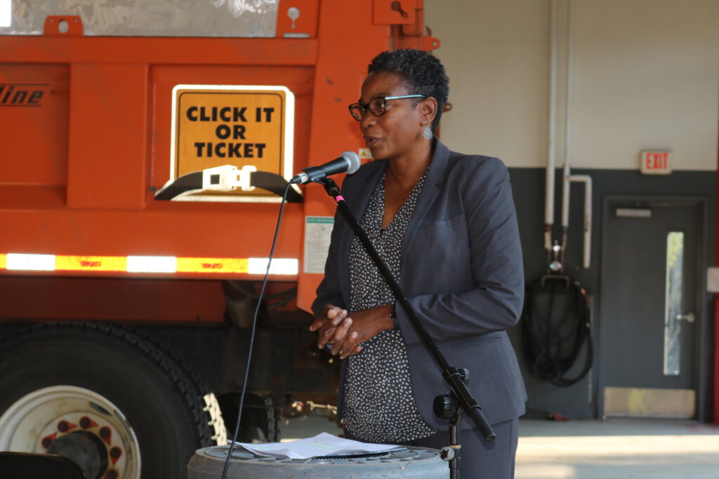 Leah Rambo speaks at Equity in Infrastructure Event