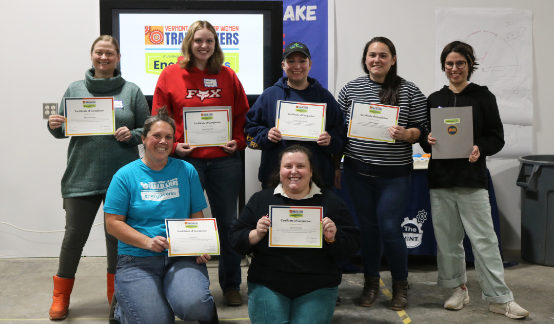 Trailblazers: Energy Works graduates pose with their certificates.