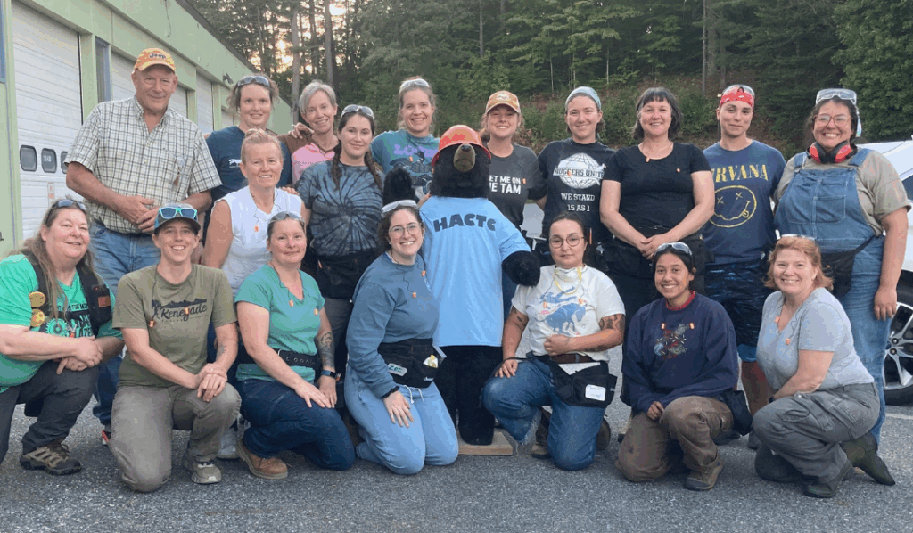 Hartford Trailblazers pose with HACTC mascot