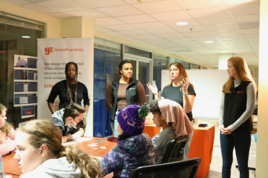 GlobalFoundries staff present to campers at Rosie's Girls TECH