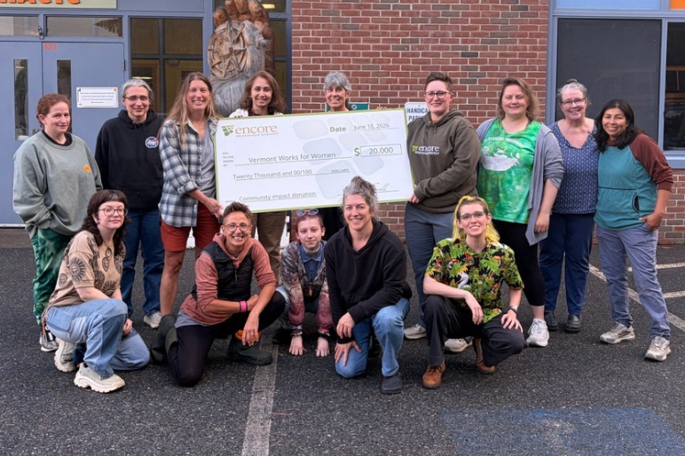 Hartford Trailblazers pose with Amber Lessard of Encore Renewable Energy