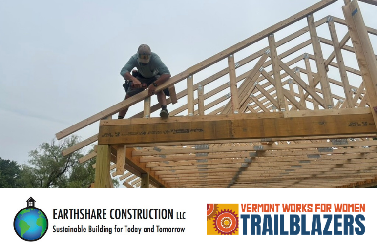 Earthshare Construction employee works on project