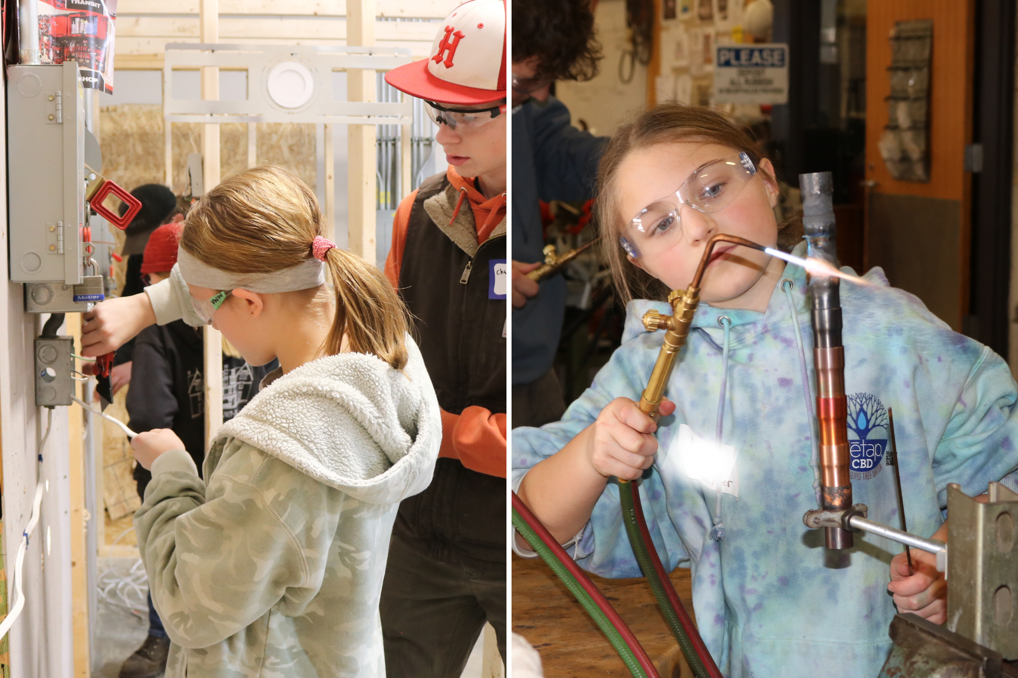 Students try hands on activities at Career Challenge Day